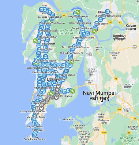 Mumbai Metro Route Map